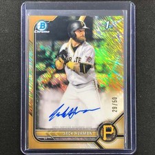 2022 Bowman Chrome Jack Herman 1st Bowman Prospect Auto Gold Shimmer 29/50