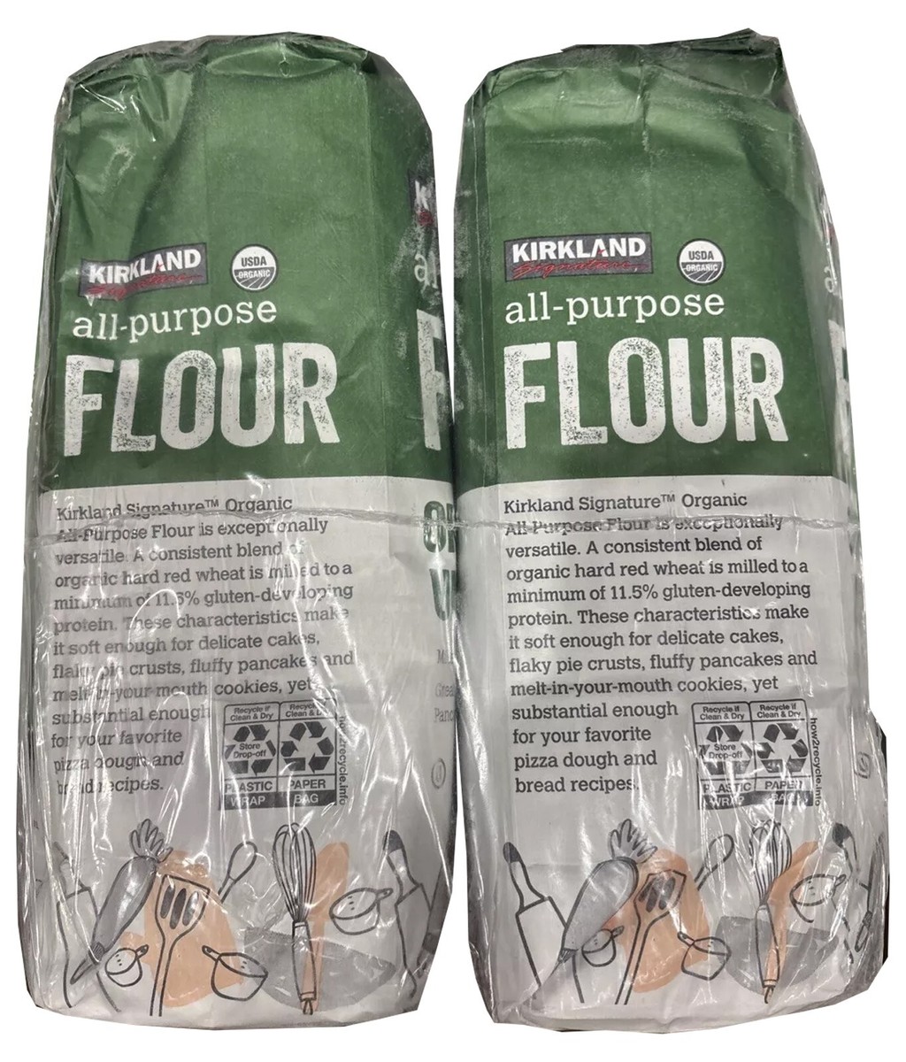 Kirkland Signature Organic Unbleached All Purpose Flour, 2 PACKS