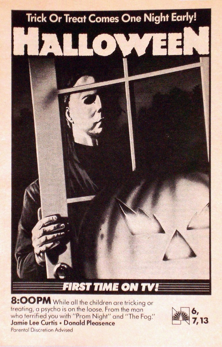 HALLOWEEN Movie Poster Horror Michael Myers TV Ad | eBay