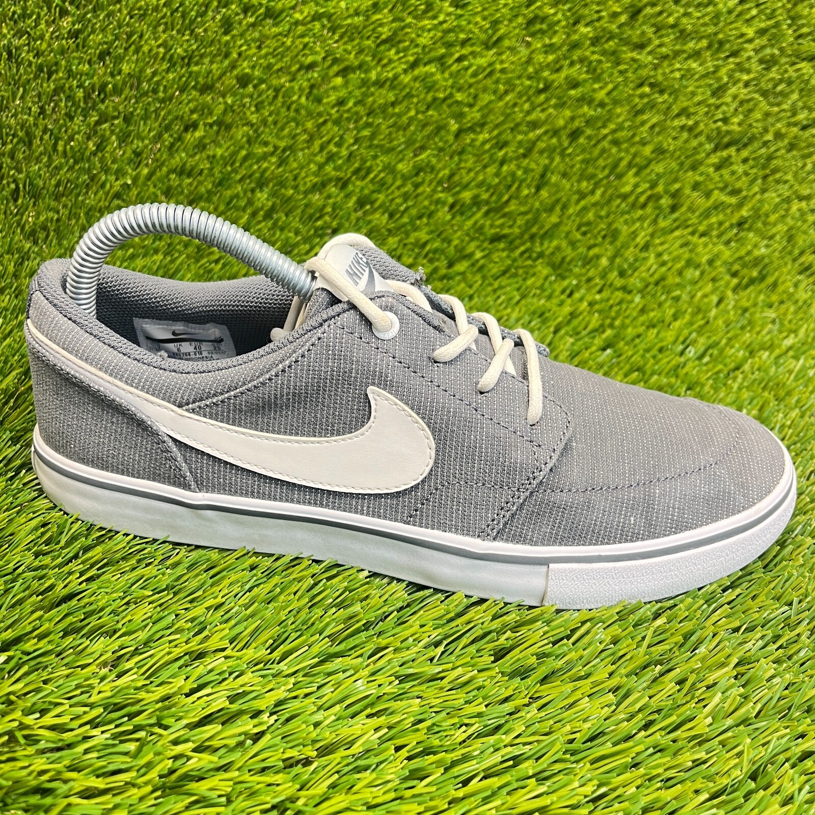 SAOLA Scarpe da ginnastica Nike Portmore 2 Solar Canvas Premium SB da uomo taglia 7 grigie