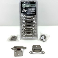 New Liberty Satin Nickel Self-Closing Overlay Hinge (10-Pack) H0103BL-SN-U1