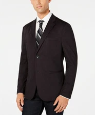 $395 Ryan Seacrest Men's Red Fit Plaid Suit Jacket Blazer Sport Coat Size XL