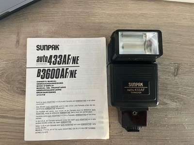 Sunpak Auto 433AF Thyristor Shoemount Flash for Nikon AF w manual | Untested