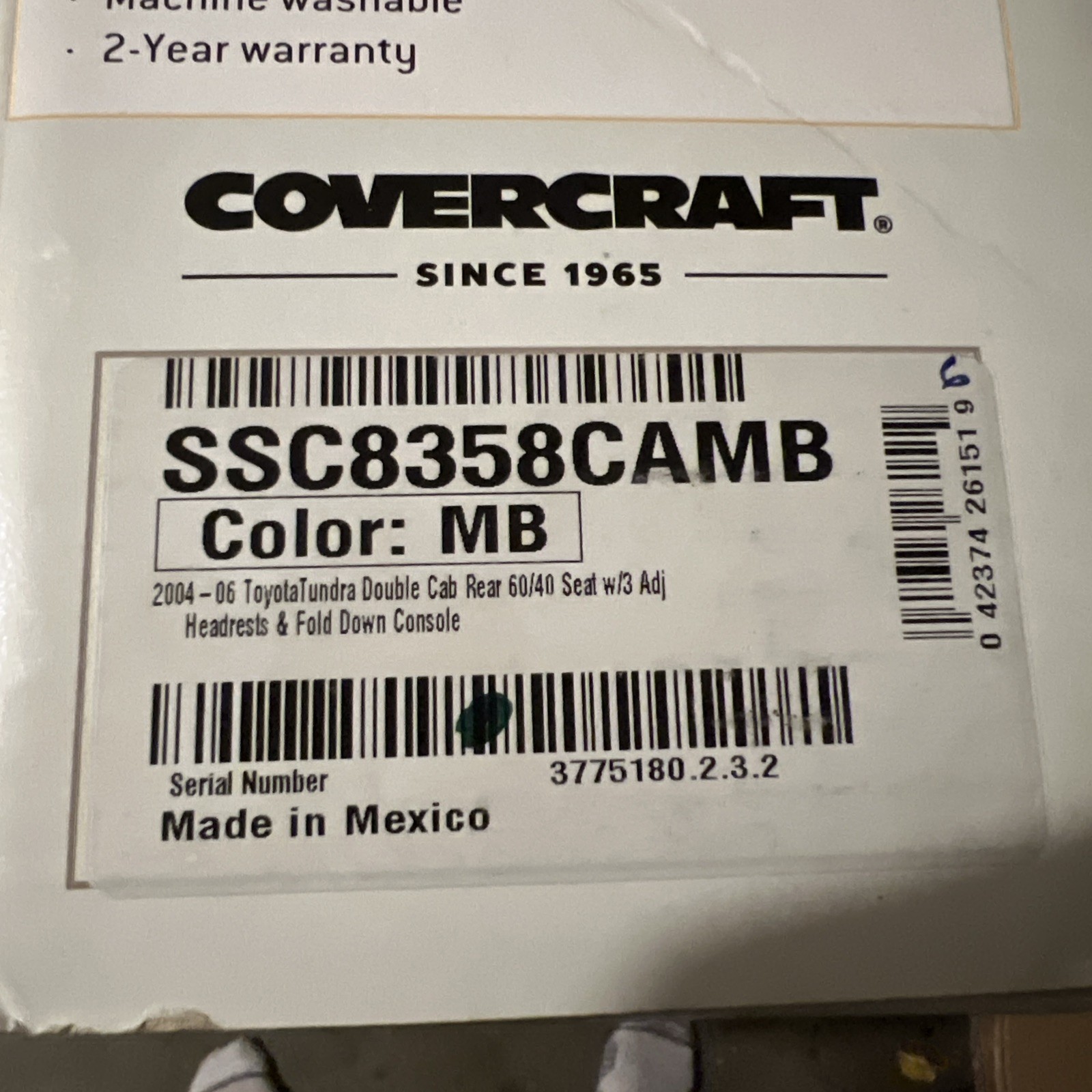 Seat Cover-Limited Covercraft SSC8490CAMB fits Select Toyota Tundra Models