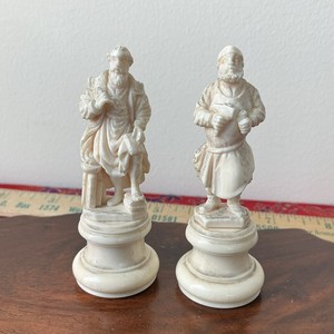 Vintage Carved Chess Board Game Pieces Figurine 2.5” Style Pair / Lot of 2