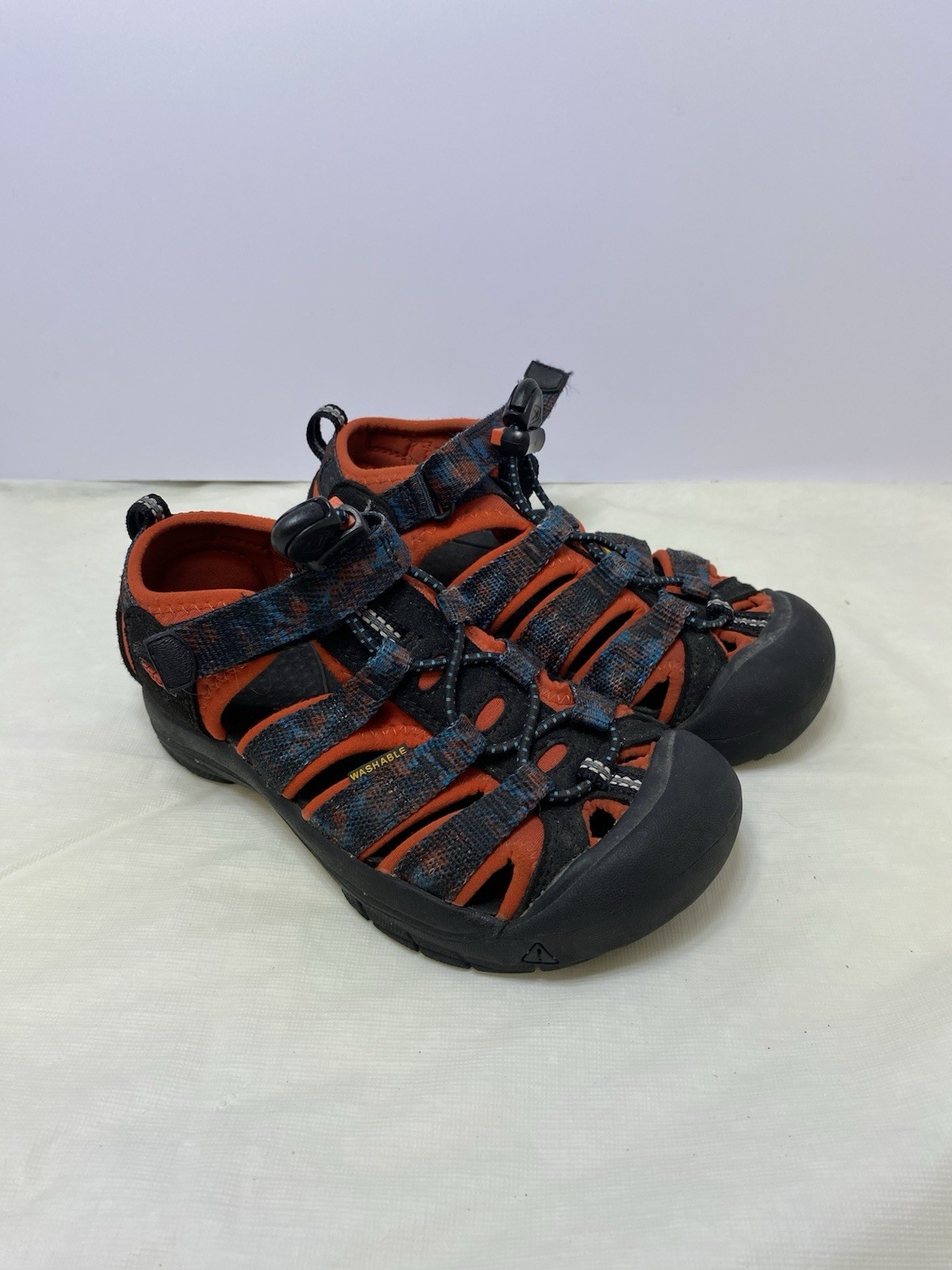 Sandali impermeabili Keen Newport H2 scarpe da trekking bambino grande 12 rosso blu nero mimetico