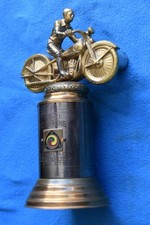 AMA ANTIQUE Motorcycle RACING 1941 1st PLACE brass Trophy Indian Harley Davidson