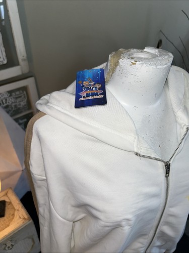 Shein X Space Jam Tune Squad Licenciado Cremallera Completa Sudadera con Capucha Blanca Para Hombres S - Imagen 4 de 6