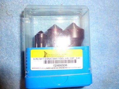 Interstate 5 Piece 100 Degree Countersink Set NEW