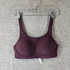 Lululemon Run Times Bra Size 32C Red Merlot Stretch Athleisure High Support