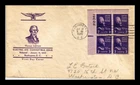 US COVER THOMAS JEFFERSON ELECTRIC EYE PRESIDENTIAL SERIES FDC PLATE BLOCK