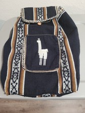 PERUVIAN Backpack. Albinaas Alpaca. Made In Peru . Black/brown