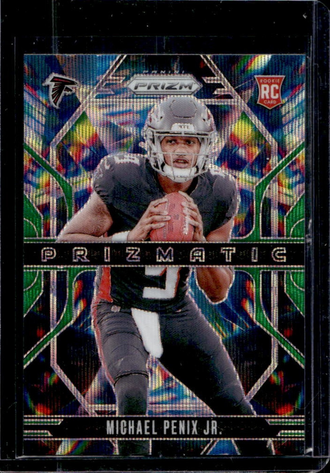 2024 Prizm Michael Penix Jr. Prizmatic RC Green Wave Rookie #10 Falcons