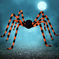 Halloween Outdoor Decorations Giant Spider, 5 Ft Large Spider for Yard Lawn Gard