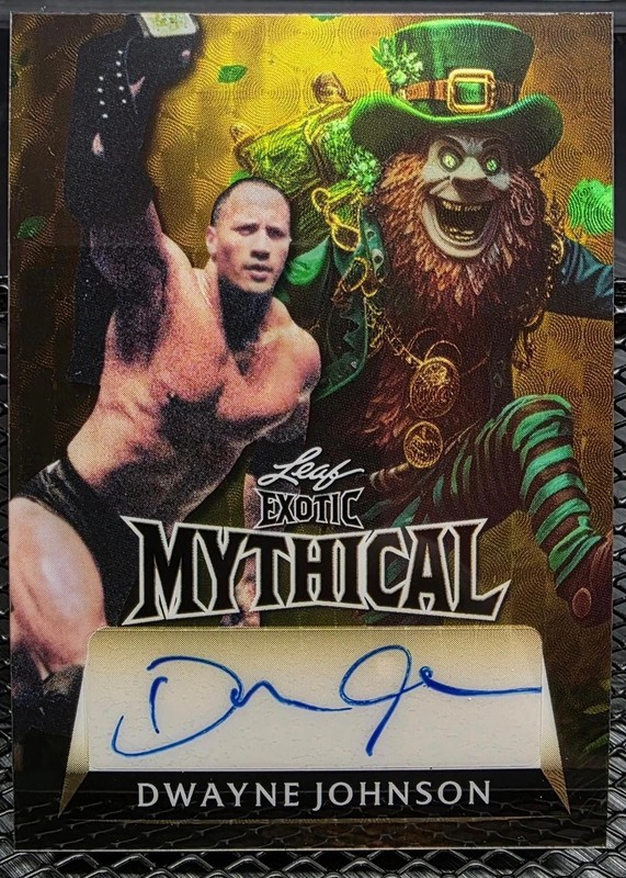 2024 Leaf Legends Mythical Dwayne Johnson The Rock Super Prismatic GOLD Auto 1/1