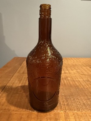 Vintage Amber Glass Armstrong 1788 Whiskey Bottle Empty Made In USA No Lid