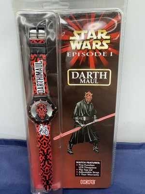 NEW Sealed Star Wars Episode 1 DARTH MAUL Sith Lord LCD Watch