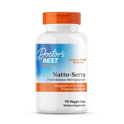 Doctor's Best Natto Serra for Men & Women - Nattokinase 90 Count (Pack of 1) 