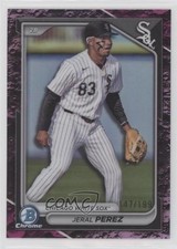 2024 Bowman Draft Chrome Fuchsia Lunar Refractor /199 Jeral Perez #BDC-154 7k8