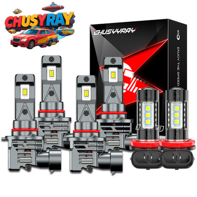 For Mitsubishi Lancer 08-2017 Combo 6x Upgrade LED Headlight & Fog Light Bulbs