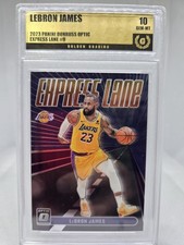 2023-24 Optic Lebron James #9 Express Lane LA Lakers Golden Grading💎MINT 10