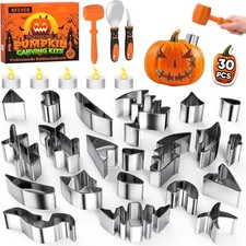 Halloween Pumpkin Carving Kit Tools: 30PCS 30 PCS, Silver