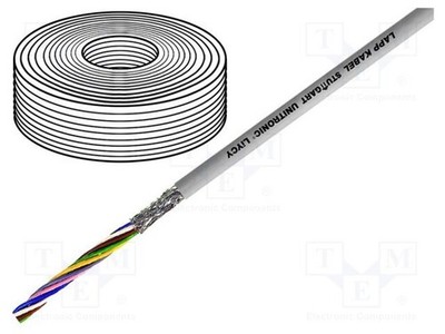 grau UNITRONIC LiYCY 100m 500V Leitungen PVC