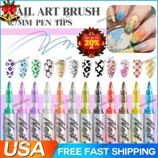 12 Colors Nail Art Pens Set, 2026 New DIY Nail Art Markers Drawing Painting Line