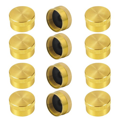 #ad #ad 12Pcs Solid Brass Refill Propane Bottle Cap Universal for All 1 Lb Gas Tank Cyl $19.92