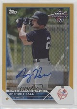 2023 Topps Pro Debut Gold Foil Auto 38/50 Anthony Hall #PD-13 Auto 1f5h