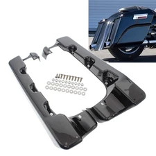 4" Black Hard Stretched SaddleBag Extension Fit For Harley Touring Electra Glide