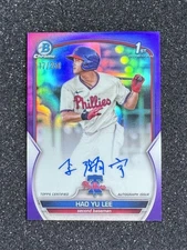2023 Bowman Hao Yu Lee RC 1st Bowman Chrome Purple Refractor AUTO /250 #CPA-HL