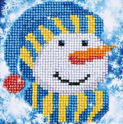 Diamond Dotz Diamond Painting Set Schneemann Mütze