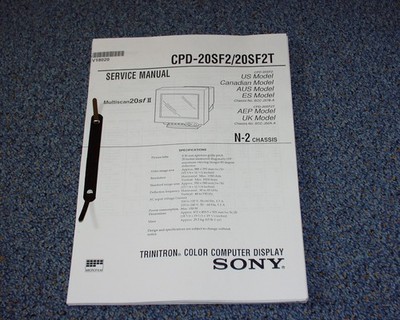 Sony Service Manual CPD-20SF2 / 20SF2T Computer Display Monitor Chasis: N-2