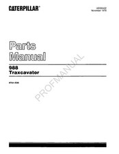 Caterpillar Cat 988 Traxcavator Parts Catalog Manual UE035422