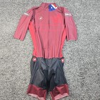 Castelli Bib Shorts Men's Medium Red Black Santa Cruz Factory Racing Cycling 