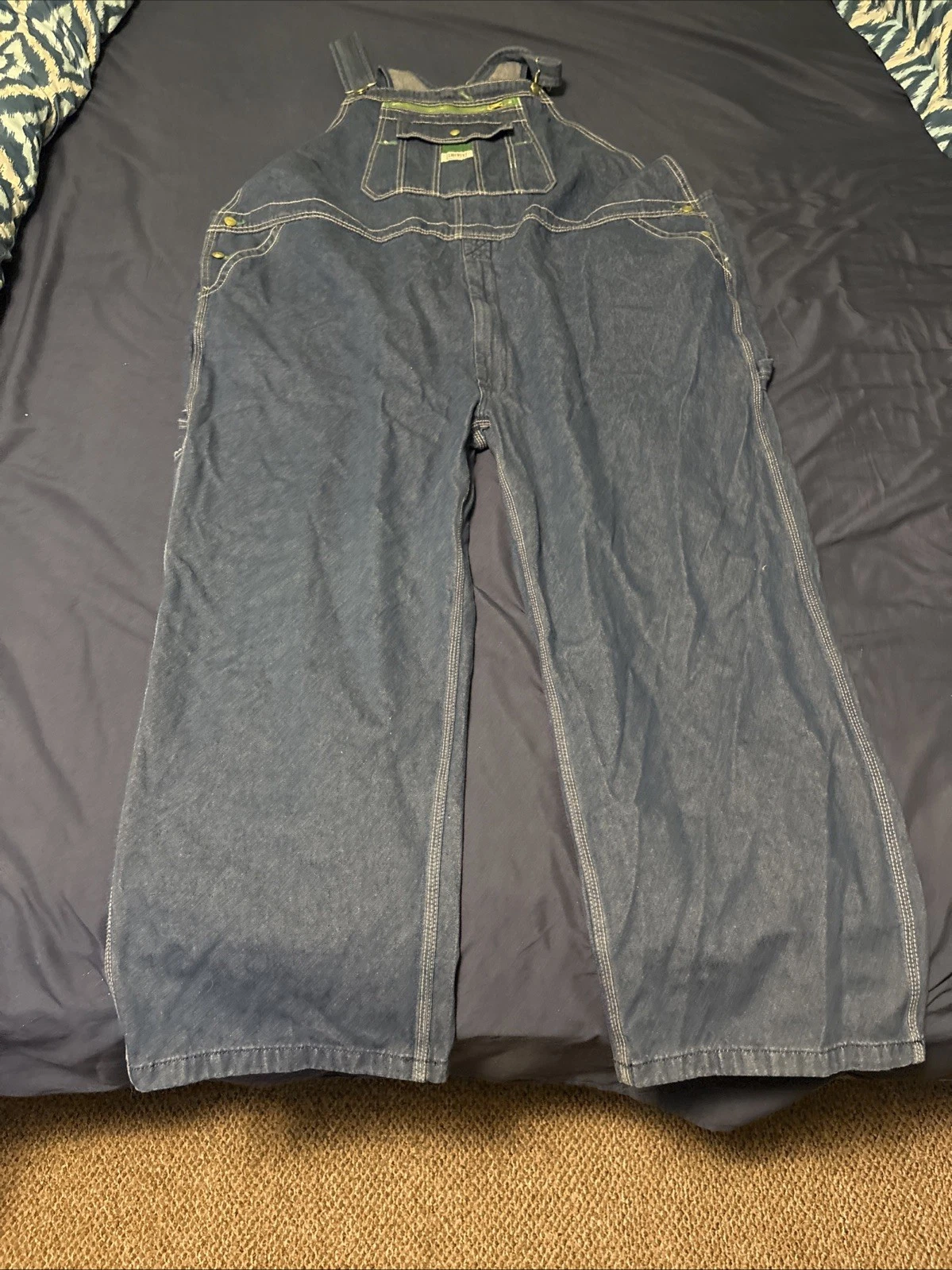 Liberty Bib Overalls Men's 54x30 Carpenter Denim Blue Jean NWT Vintage T22