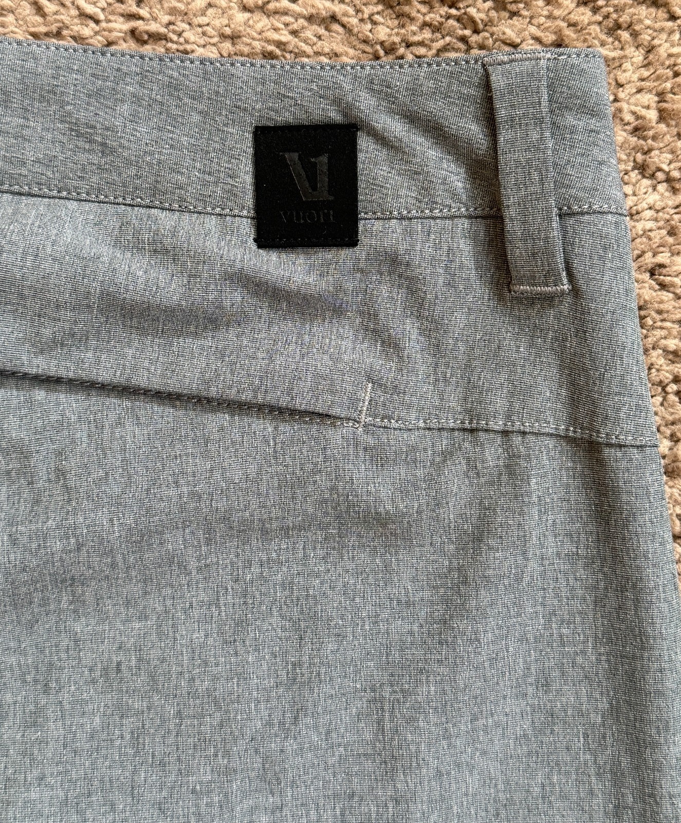 VUORI V431 Men's Aim Cascade Pants Chino "Rare Sample Sale" 36x29 Gray Golf image 3
