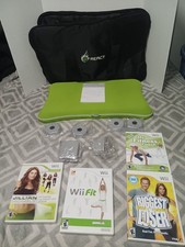 Nintendo Wii Fit & 4 Games & Balance Board Tested Working Rechargeable Battery