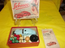 VINTAGE ORIGINAL SCHUCO FERNLENK-AUTO 3000 TIN CAR-ACCESSORIES-INSTRUCTIONS-BOX 