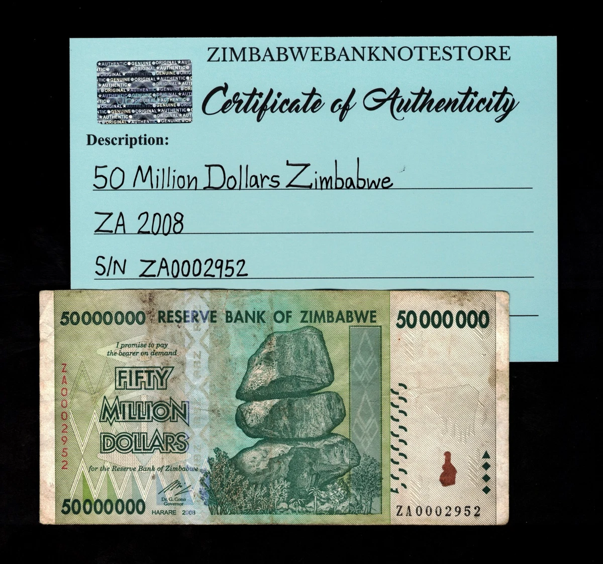 Z$ 50 Million 2008 Zimbabwean Paper Money for sale | eBay
