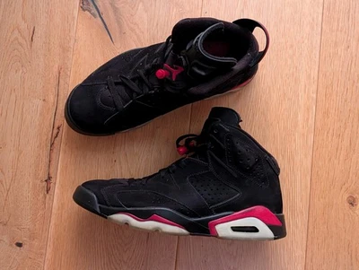 Nike Air Jordan 6 Retro Black Varsity Red 2010 UK size 9 / 384664-061 - Image 1 of 4