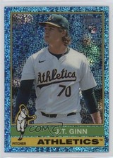 2025 Topps Heritage Chrome Light Blue Sparkle Refractor JT Ginn #290 2g8