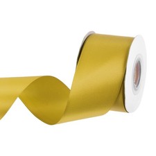 1.6" 10 Yard Double Faced Satin Ribbon Polyester Fabric Gold Yellow