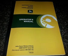 NEW JOHN DEERE GATOR 6X4 DIESEL UTILITY VEHICLE OPERATORS MANUAL
