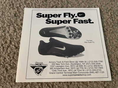 Vintage 2002 NIKE SUPER FLY Track Spikes Running Shoes Poster