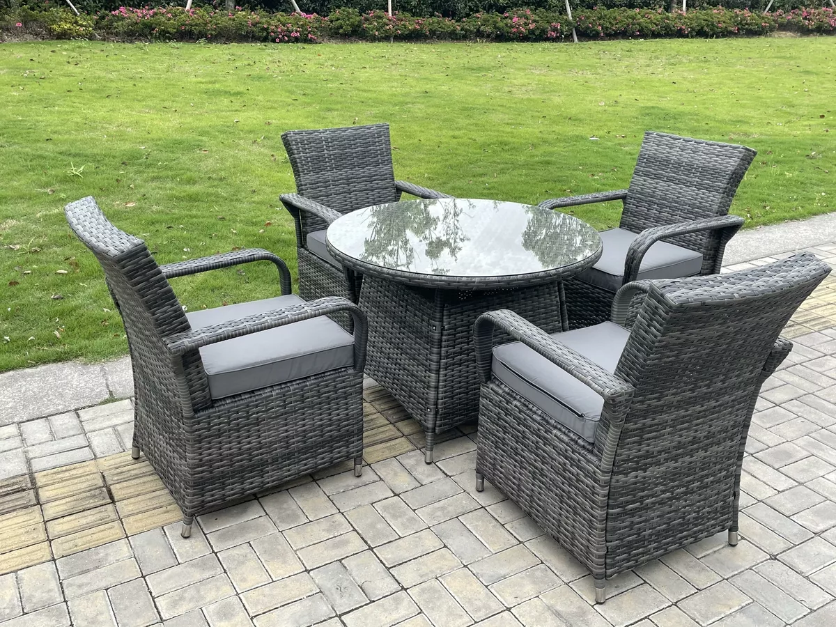 Fimous 4 Seater Outdoor Rattan Garden