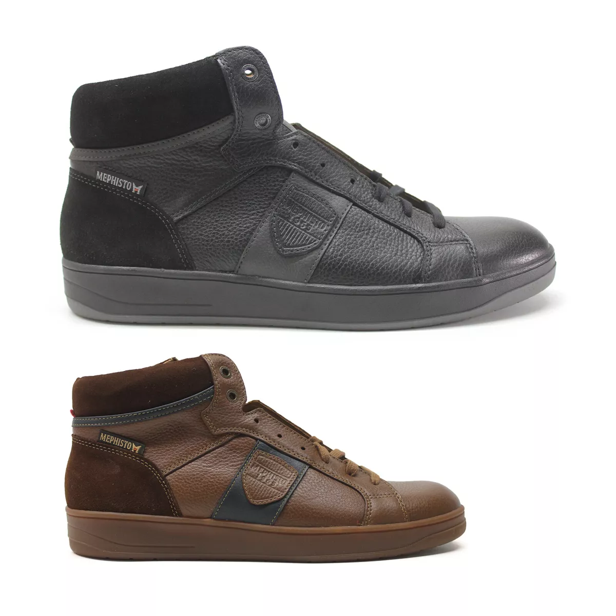 Mephisto Mens Trainers Heliot Lace Up Ankle Sneakers Leather eBay