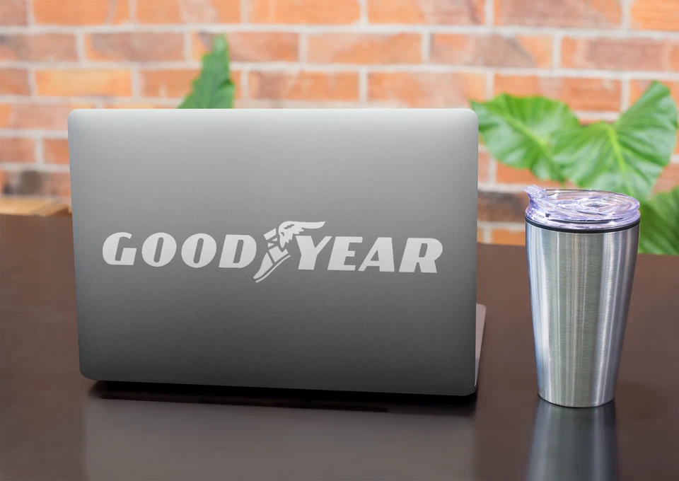 Adesivo gráfico para laptop GOODYEAR vinil janela carro adesivo NOVO - Imagem 3 de 4