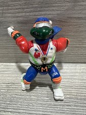 Vintage TMNT Hot Doggin Mike Figure Michelangelo Teenage Mutant Ninja Turtles